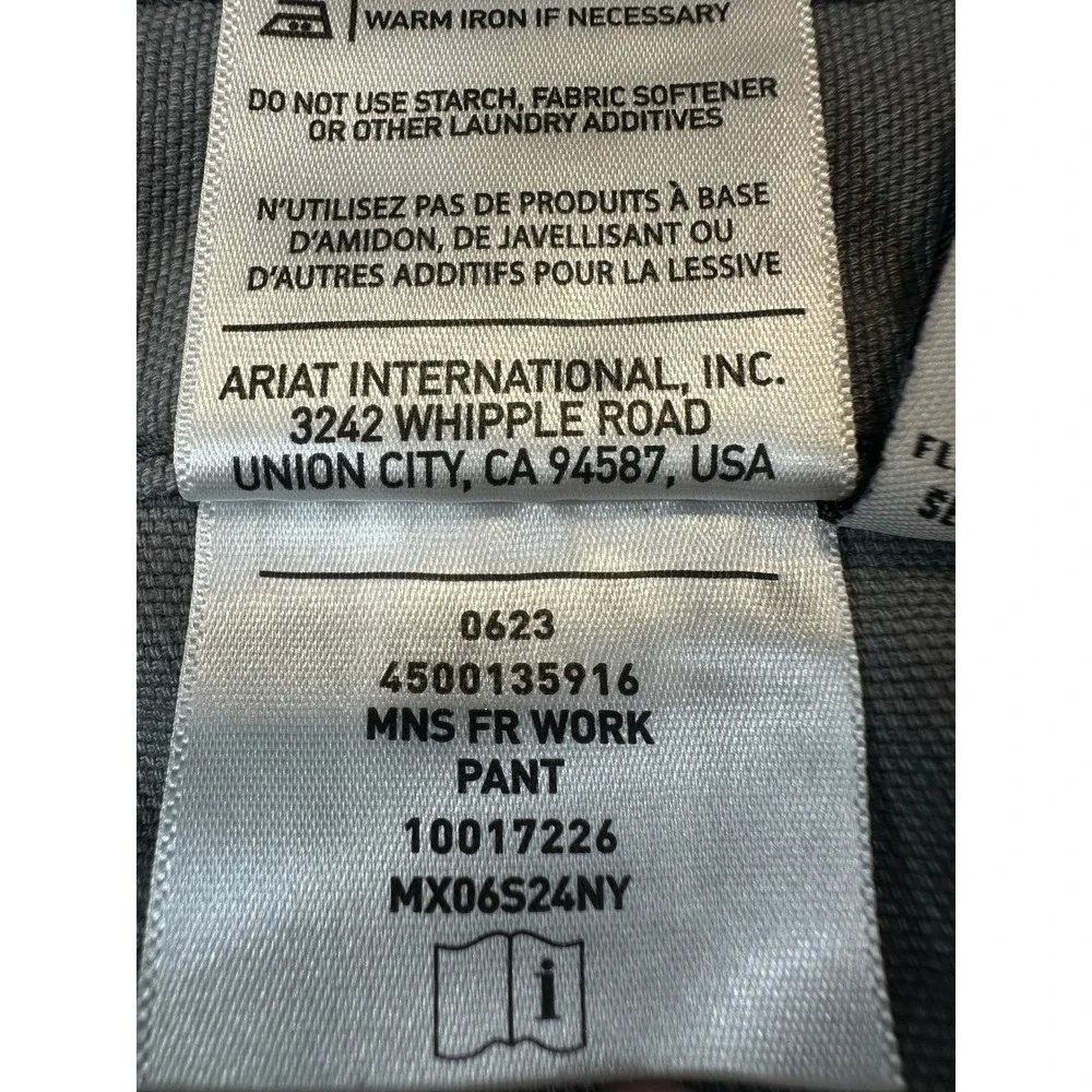 NEW ARIAT WORK FR M4 Workhorse Flame Resistant Pants Gray 40x29 Relaxed fit